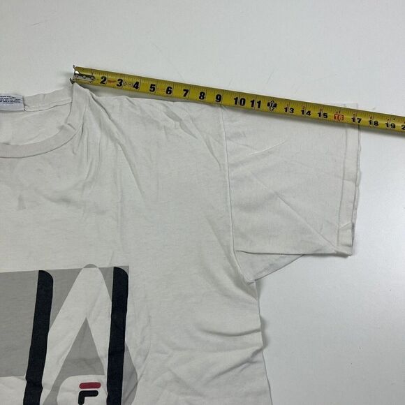 Vintage Fila 90’s shirt Basketball Distressed Single Stitch White sz XL - Picture 7 of 12